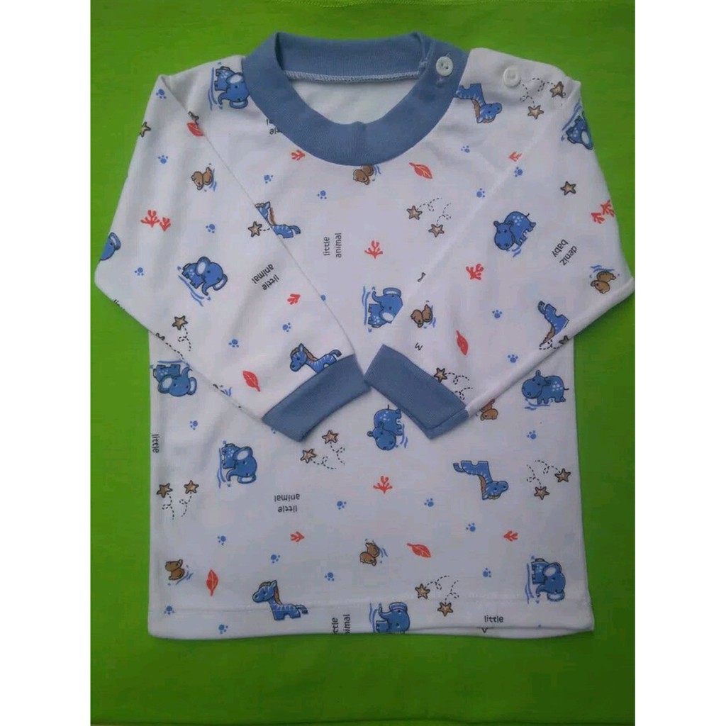 kaos oblong bayi katun sni per 3pcs panjang kaos bayi piyama bayi