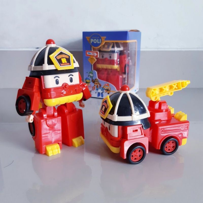 ROBOTCAR TRUK ROY - Mainan Robot Mobil Pemadam Transformers Anak Laki Cowok