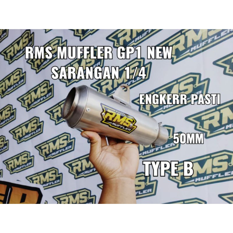 KNALPOT RMS MUFFLER ORIGINAL GP1 NEW SARANGAN SEPEREMPAT ENGKERR GRADE B BKN DPJ GP 1 BSS RPS