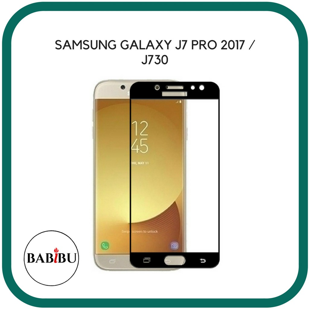 Full Cover Tempered Glass Warna For Samsung Galaxy J7    Pro