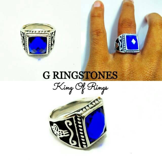 Cincin batu akik king safir