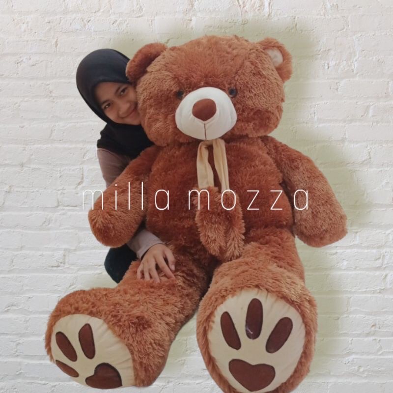 BONEKA BERUANG TEDDY BEAR 1.1METER TELAPAK PREMIUM TELAPAK SYAL SNI ( Standar Nasional Indonesia )