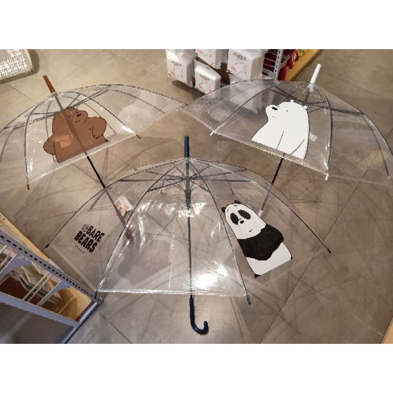 Miniso We bare bears umbrella payung transparant payung bening payung korea payung murah payung tran