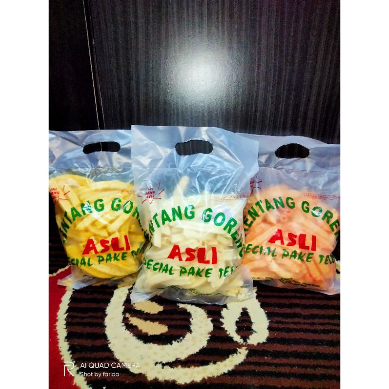 Cemilan Kentang Goreng Potato asli spesial pake telor