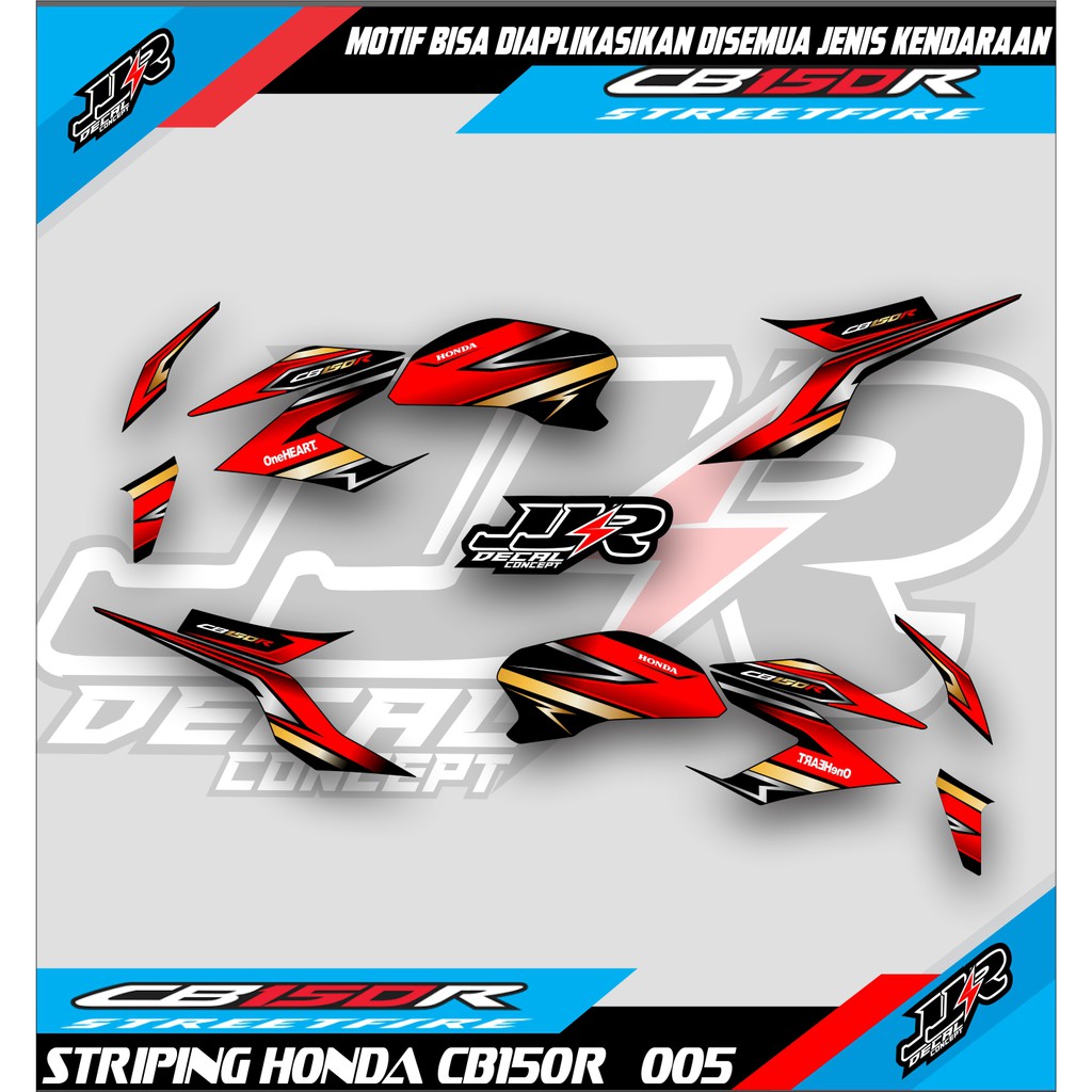 STIKER STRIPING VARIASI HONDA CB 150R STREETFIRE  KODE CB150R 005 2017