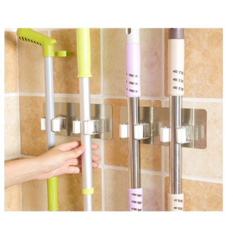 [MEMPERPRAKTIS TEMPAT] - Hanger Hook Gantungan Sapu Pel Multifungsi 1PCS - GF-0106 - Silver