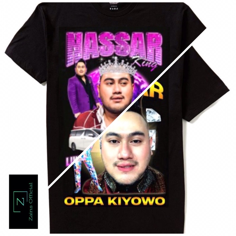 Kaos Baju KING Nassar Oppa Tee Rap - Tshirt distro DANGDUT Pria Wanita OVERSIZE HITAM Vintage Nasar