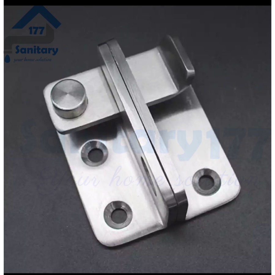 Overpal Mini Kunci Slot Pintu Geser Stenlis OM442 - Grendel Sliding Door Mini Stainless Soligen