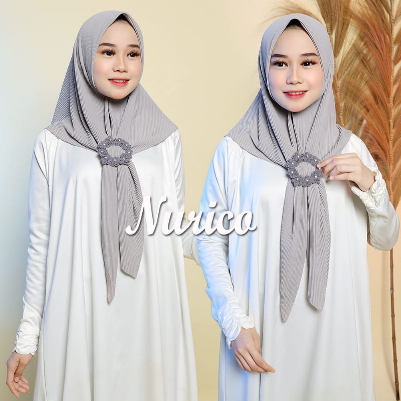 JILBAB SEGI EMPAT PLISKET RING FLOW ORI NURICO