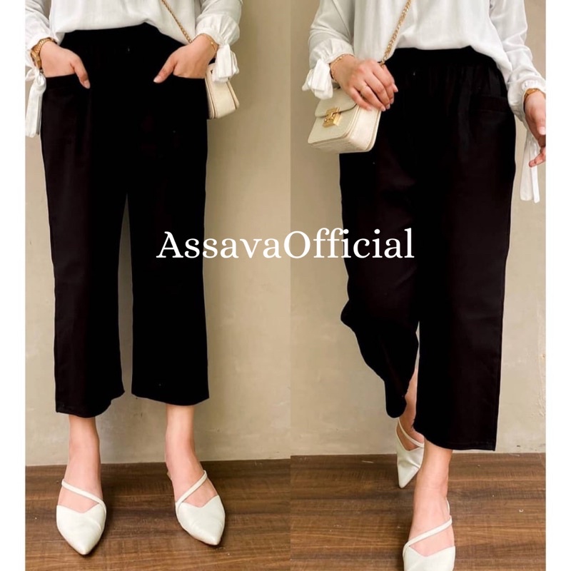 BISA COD HARUKA PANTS / HINATA PANTS / MERA PANTS / CELANA TWILL STRETCH WANITA