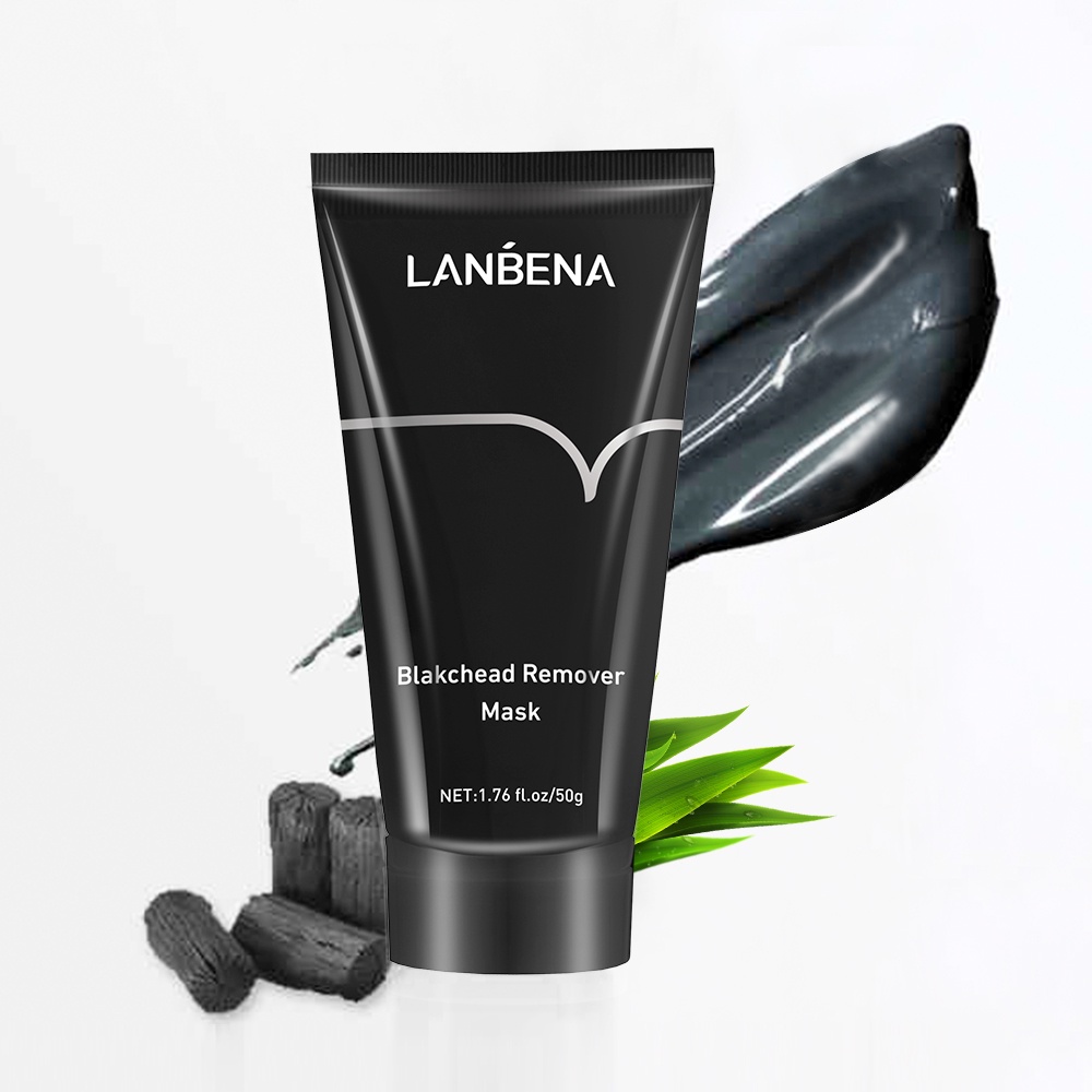 LANBENA Masker Komedo Bamboo Charcoal Blackhead Remover Mask clay mask masker Wajah Hidung - Pembersih Komedo