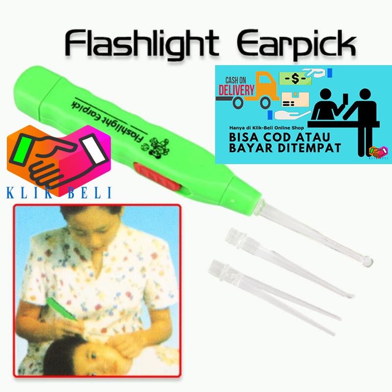 Korek Kuping LED Alat Pembersih Kotoran Telinga Anak Senter Flashlight Earpick