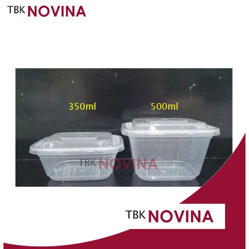 [25PCS] Thinwall KOTAK 350ml Square SQ Food Container Box Tempat Kotak Makan Plastik Square 350 ml