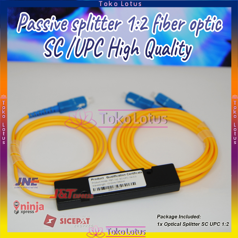 [Bisa Bayar Ditempat] 1/2 FTTH Fiber Splitter Cable SC Fiber Splitter Optical cable