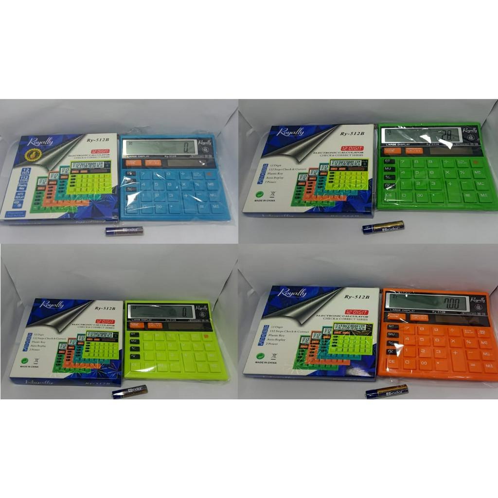 

Kalkulator Royally 12 Digit ARC 512 Solar Panel Display Besar Check Correct