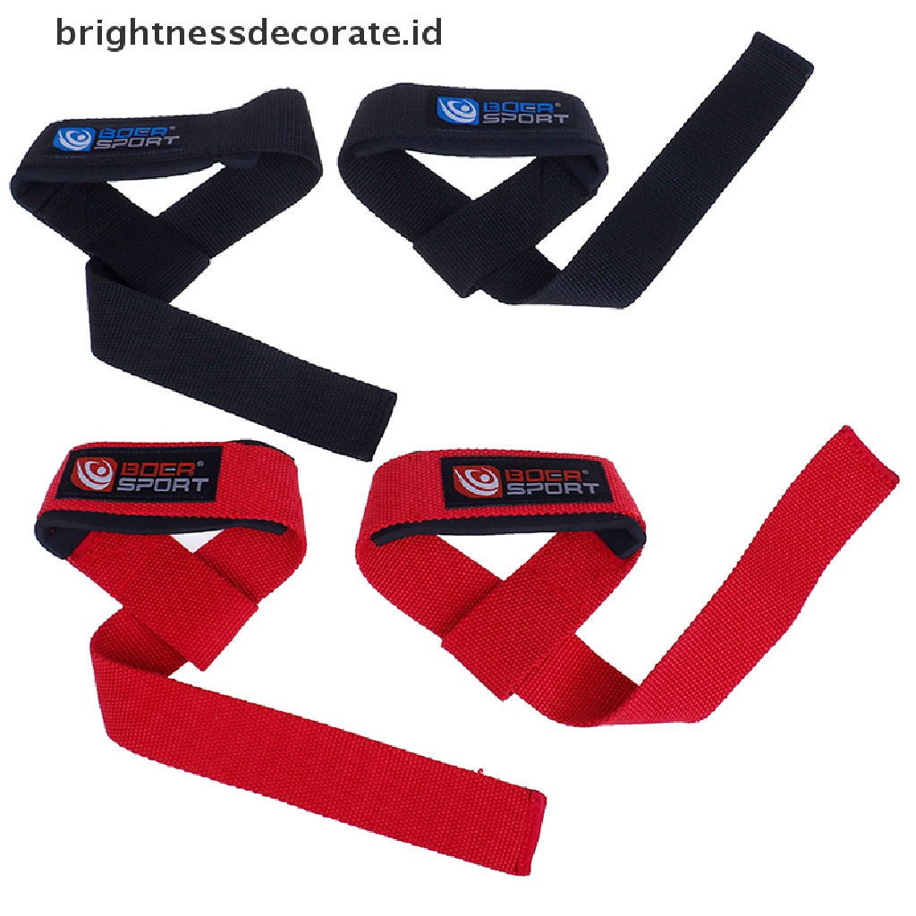 (Birth) 2pcs Strap Pergelangan Tangan Untuk Angkat Beban / Gym