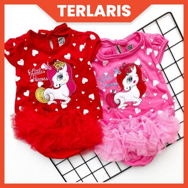 SETELAN BAJU BAYI CEWEK UNICORN 0-12 BULAN / SETELAN CELANA TUTU BAYI UNICORN / SETELAN ROK TUTU GOTIK UNICORN ANAK PEREMPUAN