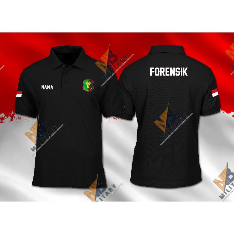 T-SHIRT/BAJU/KAOS/POLO/KERAH/WANGKI FORENSIK (logo & nama)