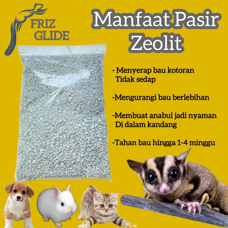 1.5kg PASIR SUGAR GLIDER GUMPAL KUCING ALAS KUCING ALAS SUGAR GLIDER PASIR ZEOLIT ALAS KOTORAN