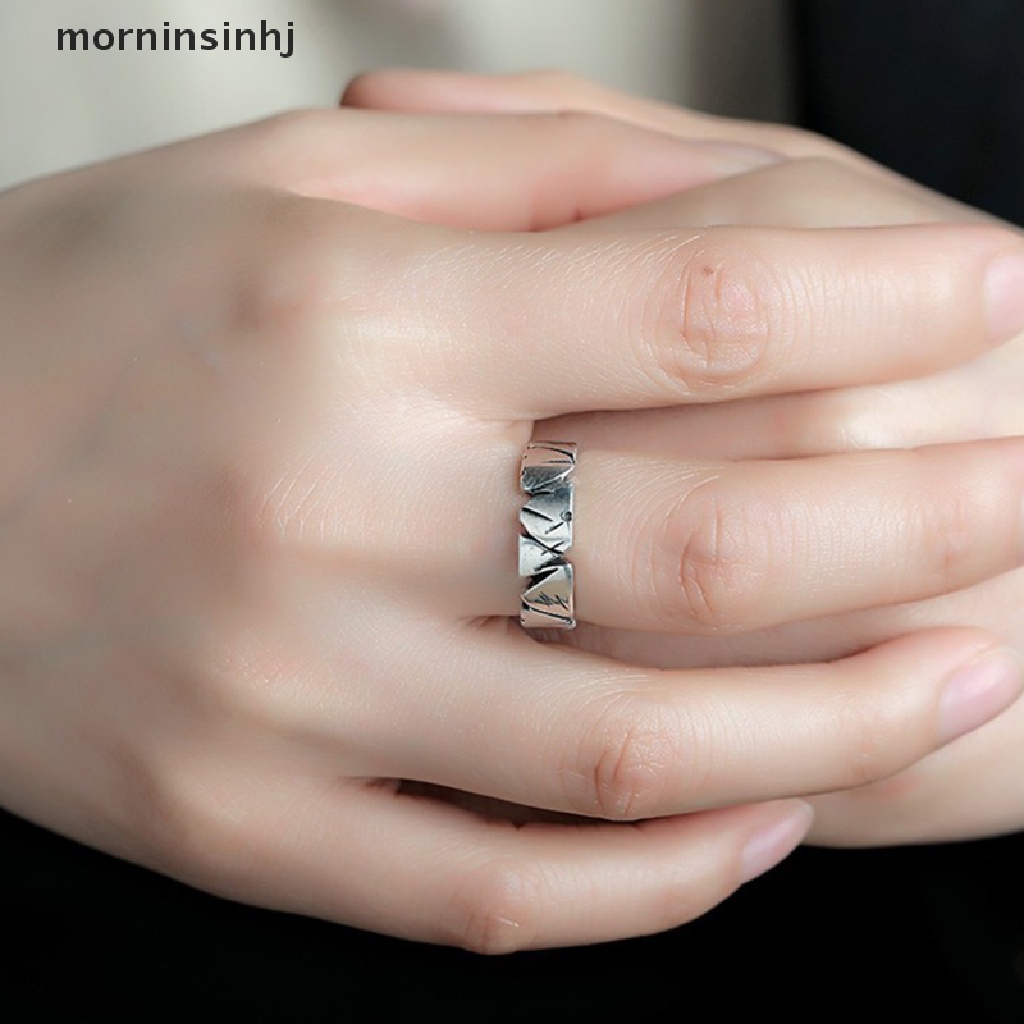 Mornin Cincin Hati Gaya Retro Rock Model Terbuka Adjustable