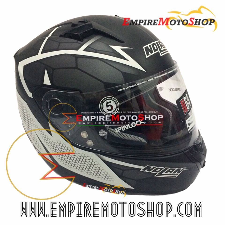 Helm Nolan N64 Hexagon White