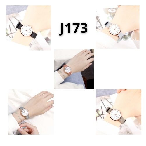 MOGYMOGY J173 Jam Tangan Kanvas Wanita Jam Analog Cewek Elegan Wrist Watch