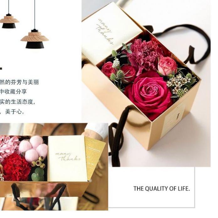 

֍ Flower box kotak bunga-Box Square/ Kotak Hampers kado natal / Realfood / valentine / Lebaran ✾