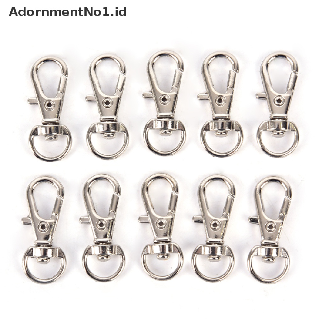 (AdornmentNo1) 10pcs Klip Carabiner Mini Bahan Aluminum Alloy Untuk Gantungan Kunci