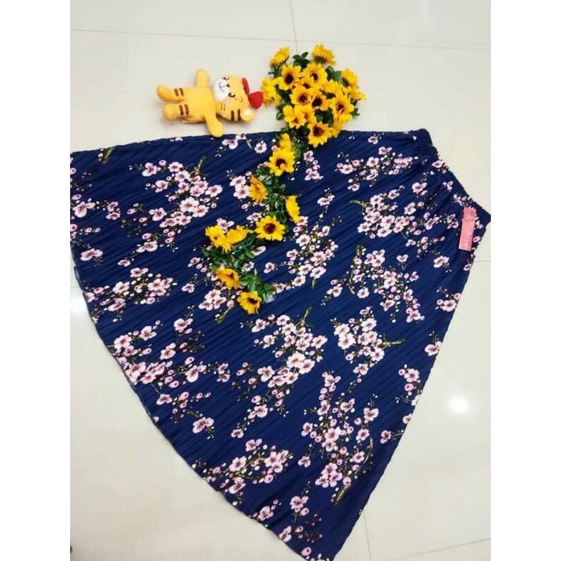 ROK PLISKET MOTIF BUNGA SAKURA // ROK PLISKET BUNGA TERBARU // ROK MOTIF BUNGA