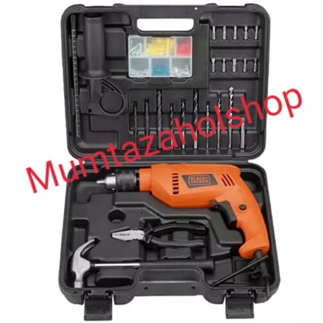 Mesin Bor Set Besi Beton 13 mm BLACK + DECKER HD555KOPR