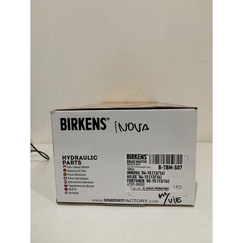 Brake Master / Master Rem Toyota Hilux 04-15 B-TBM-S07 Birkens
