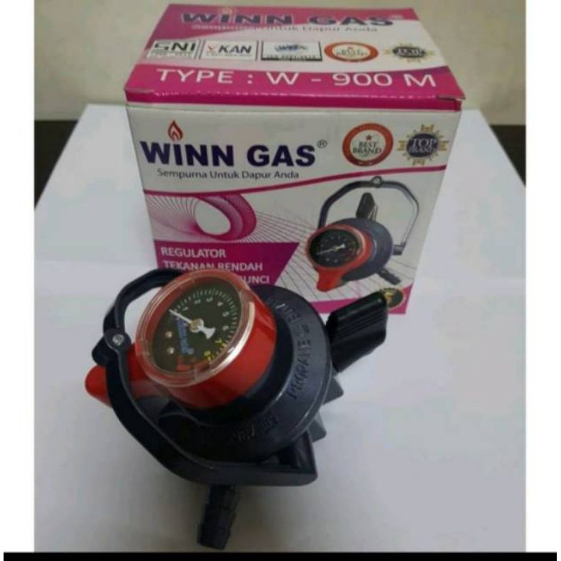 Winn Gas  ,  W  900 M ,  Win Gas , Regulator double lock  , Tekanan Rendah   meter