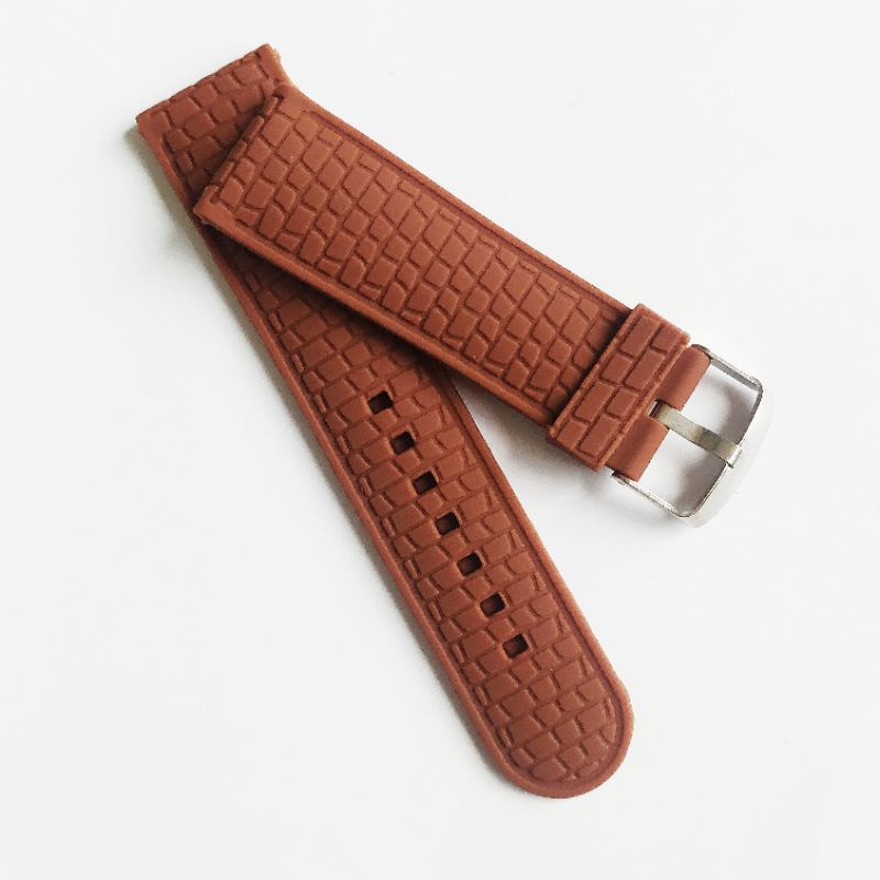 strap rubber silicon warna coklat dan biru