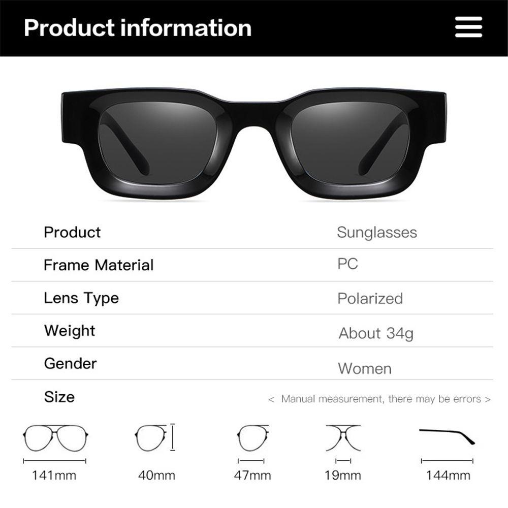 Nanas Terpolarisasi Kacamata Ins Populer Trending Kecil Punk UV400 Pria Kacamata Matahari