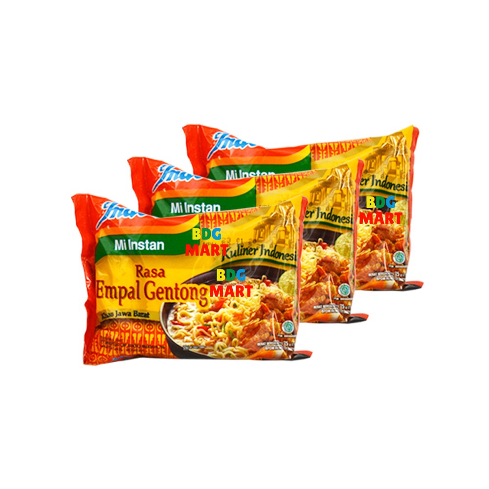 

PAKET 3 PCS Indomie Empal Gentong Mie Instan Kuah Dengan Bumbu Empal Gentong - 3pcs x 75gr