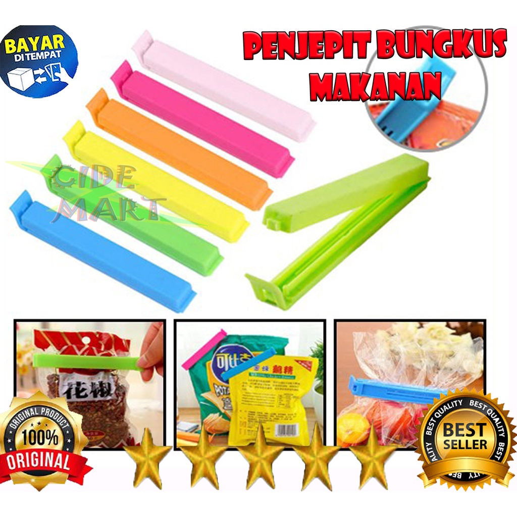 Clip Food Penjepit Plastik Bungkus Makanan Klip Sealing Snack Sealer Segel Jepit Ringan Cemilan