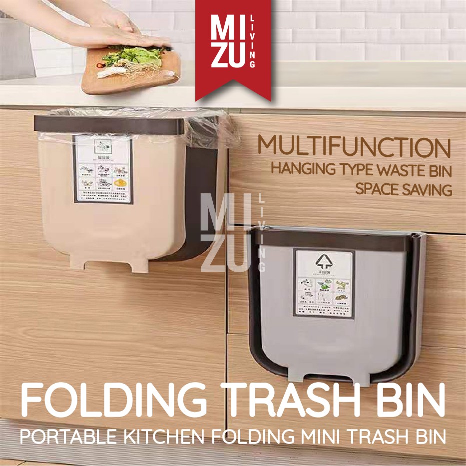 GOMIPOP Foldable Trash Bin Tempat Sampah Gantung Tong Sampah Dapur Lipat