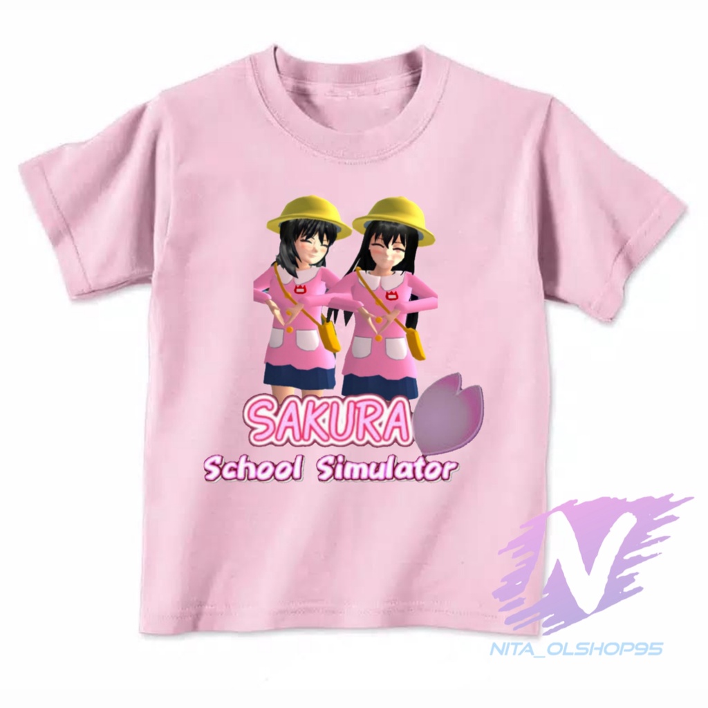 sakura school simulator baju kaos anak