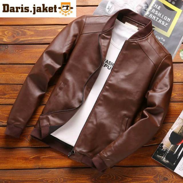Jaket kulit sintetis /jaket kulit sintetis pria/jaket semi kulit /jaket semi kulit pria/fashion pria