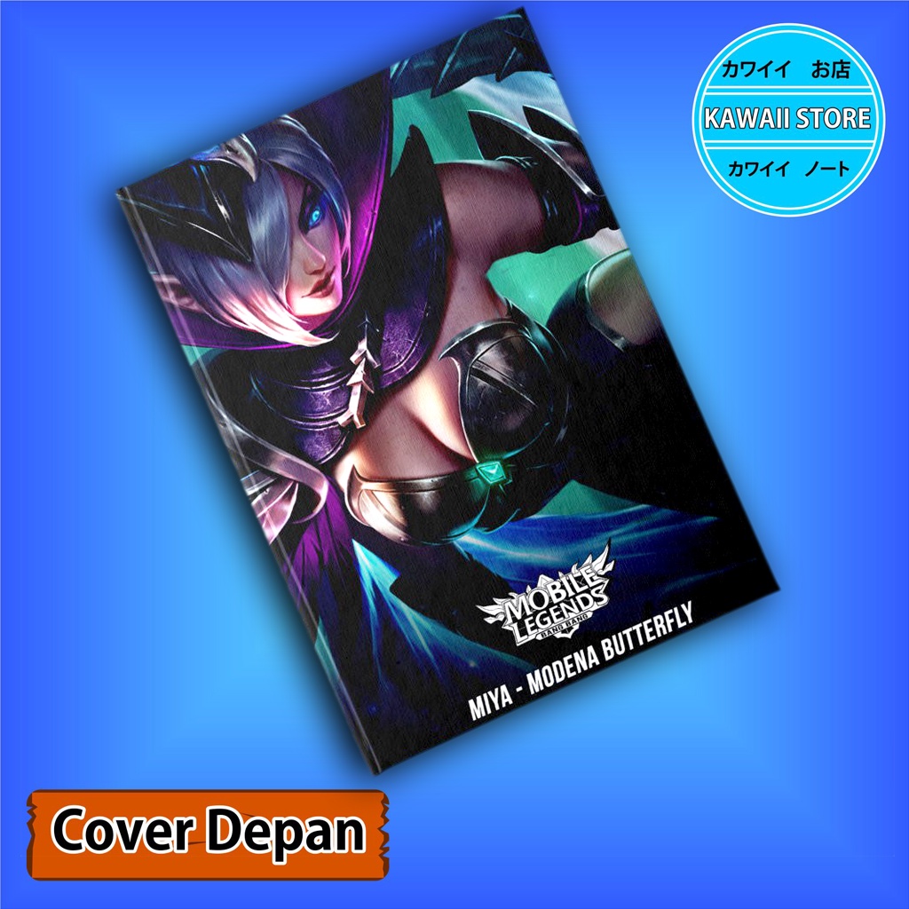 

Notebook / Pocket book Hard Cover Game MLBB MIYA-MODENA BUTTERFLY uk A5 & A6 / Notes Book