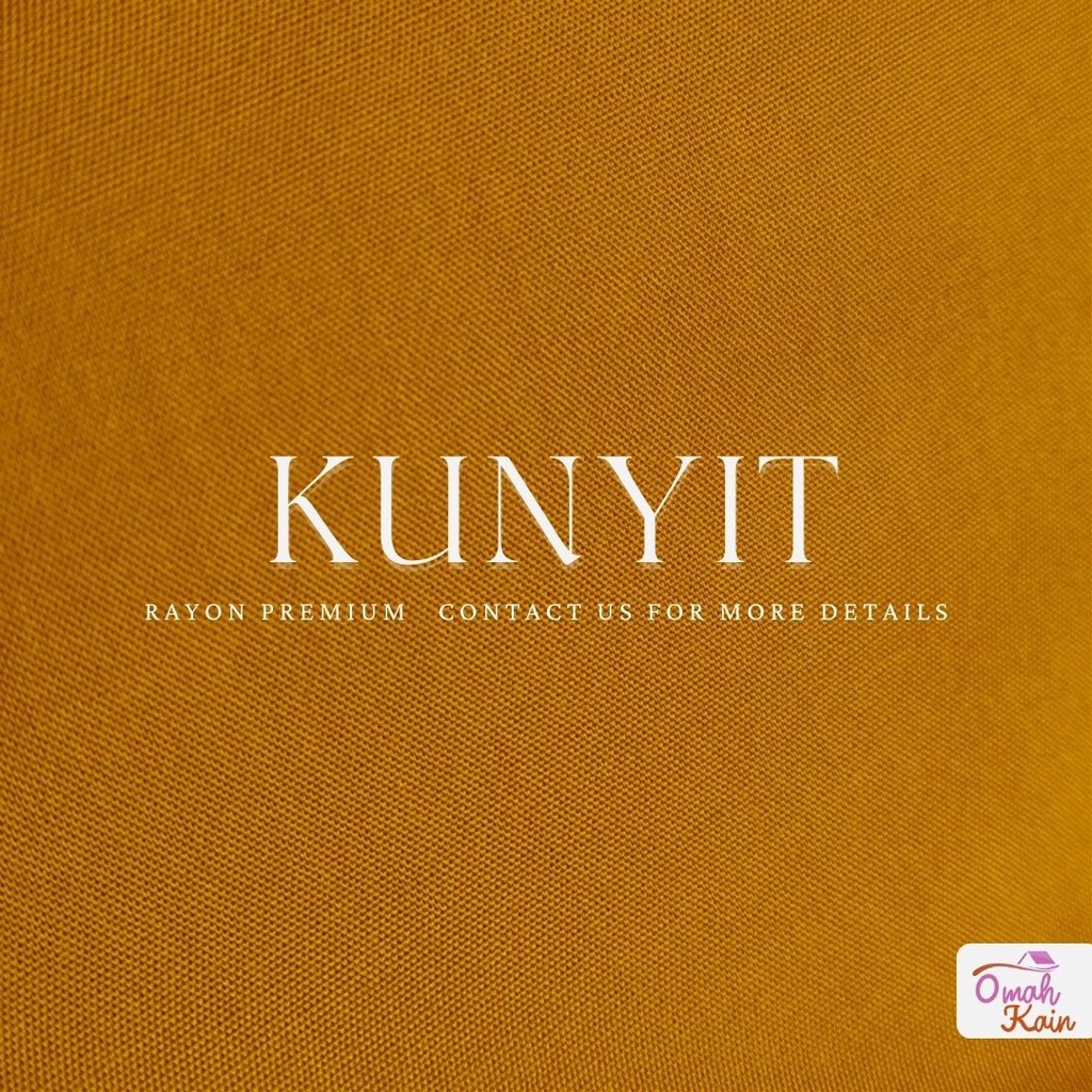 KAIN RAYON POLOS PREMIUM (TIDAK BERBULU, TIDAK NERAWANG,JATUH,ADEM DAN MEWAH)#omah kain-Kunyit