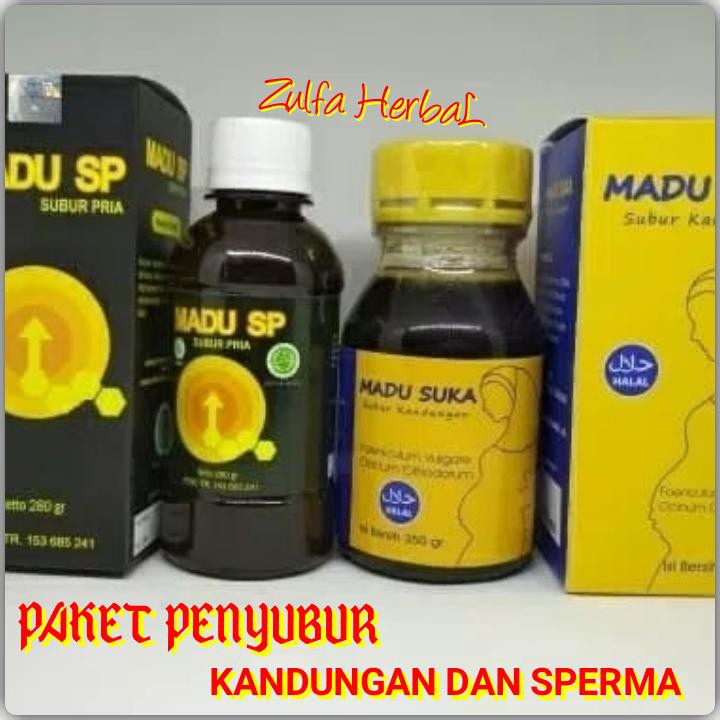 PAKET PENYUBUR KANDUNGAN Wanita dan Pengental Sperma Pria - madu Suka dan SP