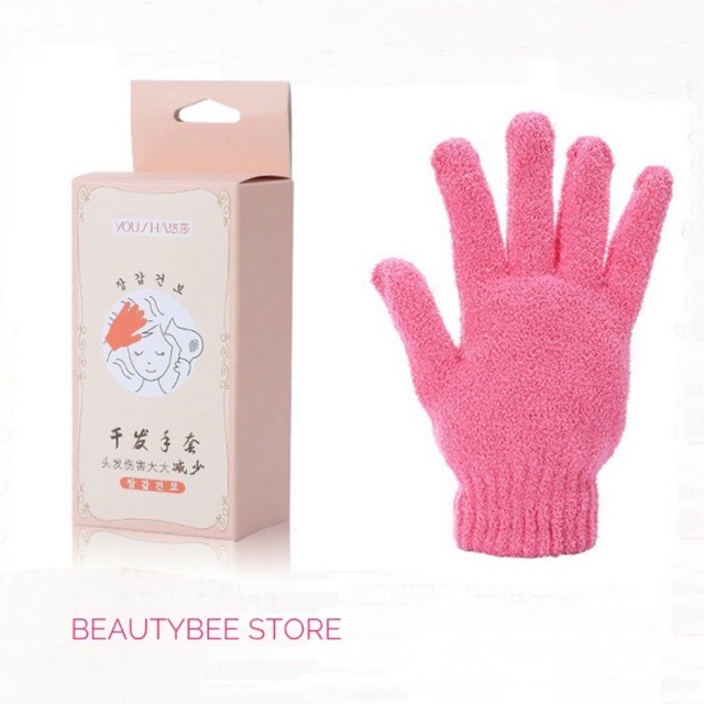 SOFT BATH GLOVES / SARUNG TANGAN HANDUK PENGERING RAMBUT/ TUBUH LINE SILUBI