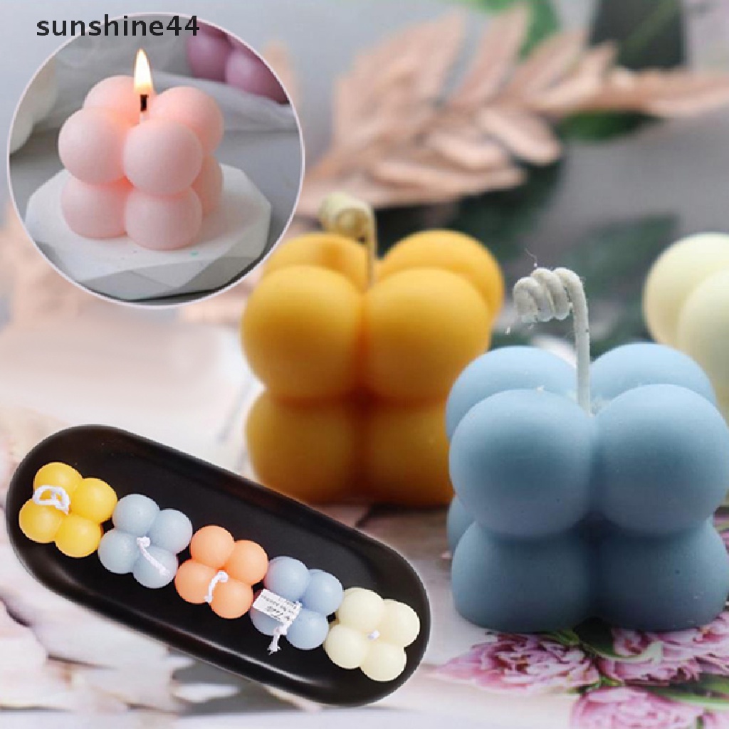 Sunshine Cetakan Silikon Bentuk Kubus Mini Untuk Lilin Soy