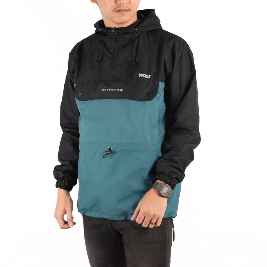 [SIAP KIRIM] Jaket Parasut Cagoule Wolv Snowdope Waterproof - Jaket Cagoule Waterproof Anti Air