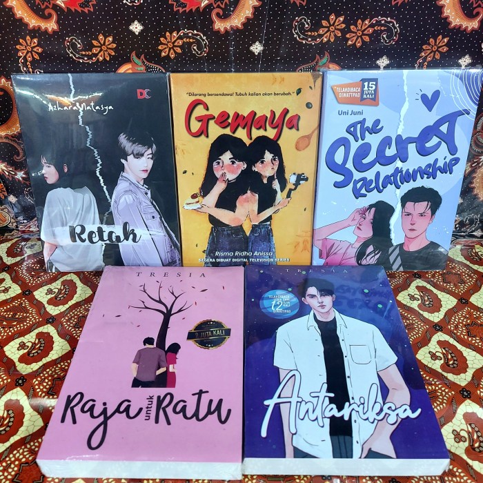 

PROMO!!! PAKET 5 NOVEL WATTPAD TERBARU RETAK GEMAYA SECRET RELATIONSHIP ANTARIK TERBARU