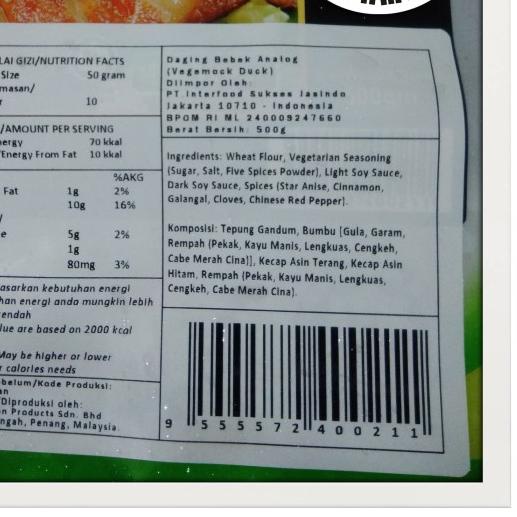 

❅ Everbest Mock Duck 500gr / Gluten / Seitan coklat Vegetarian ◄