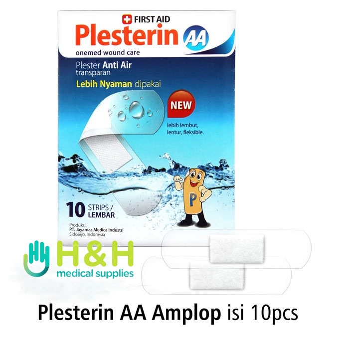 Plesterin AA Anti Air / Plesterin AA Waterproof / Handsaplast / Plester luka Waterproof / Plesterin Onemed / Plesterin Amplop