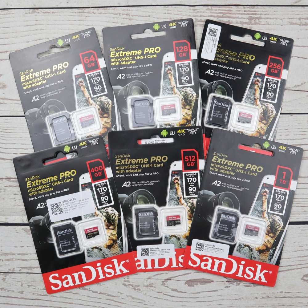 IDN TECH - Sandisk MicroSDXC Extreme Pro A2 V30 UHS-1 (170MB/s) Adaptor - SDSQXC