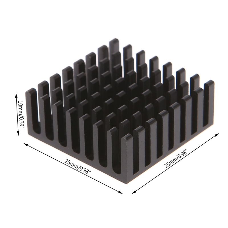 Btsg 5pcs Chip Radiator Heatsink 25x25 X 10mm Bahan Aluminum Untuk Pendingin Komputer